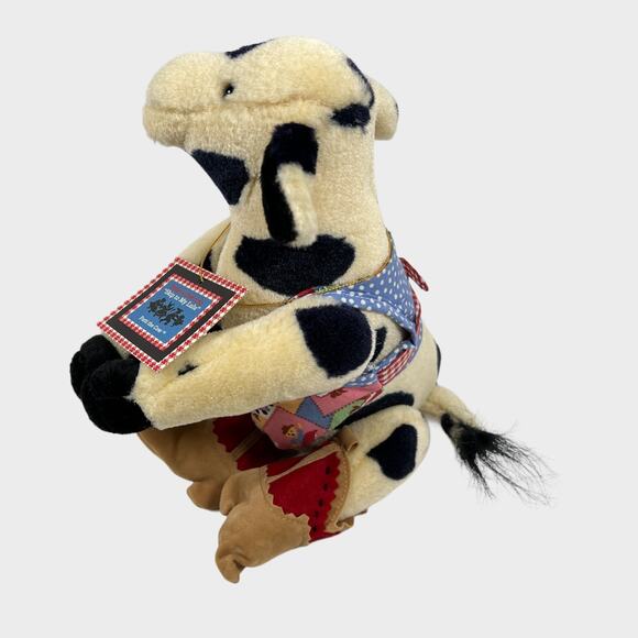 Muffy VanderBear Plush Patti The Cow 9" Skip To My LuLu Square Dancing Boots VTG - Picture 3 of 11